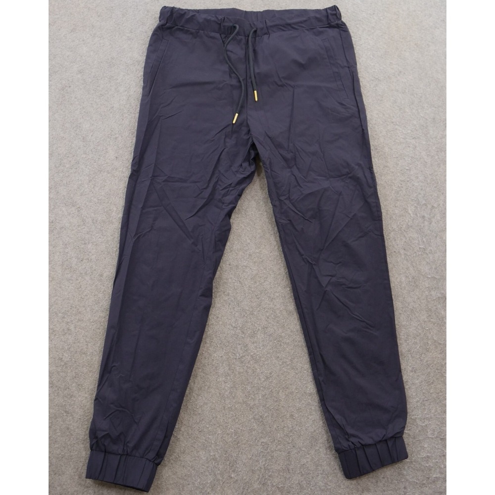 Han Kjobenhavn Joggers Pants Mens Medium Blue Elastic Waist Tapered Drawstring